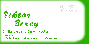 viktor berey business card